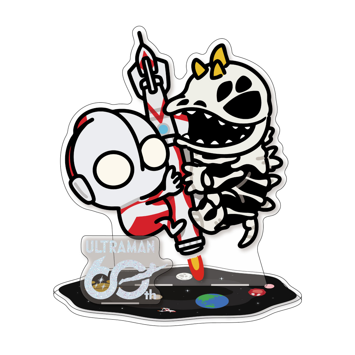 60th箔押しビッグアクリルスタンド 01.ウルトラマン&シーボーズ